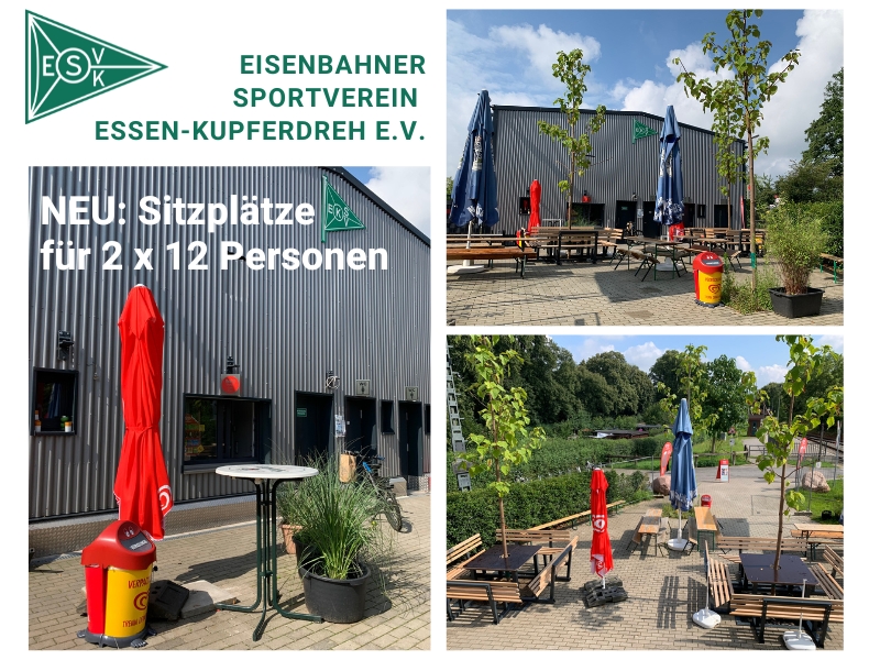 ESV K Sitzplätze für 2 x 12 Personen sind fertig